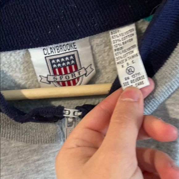 RARE Vintage 1990s Zip Up Sweatshirt - Picture 3 of 4